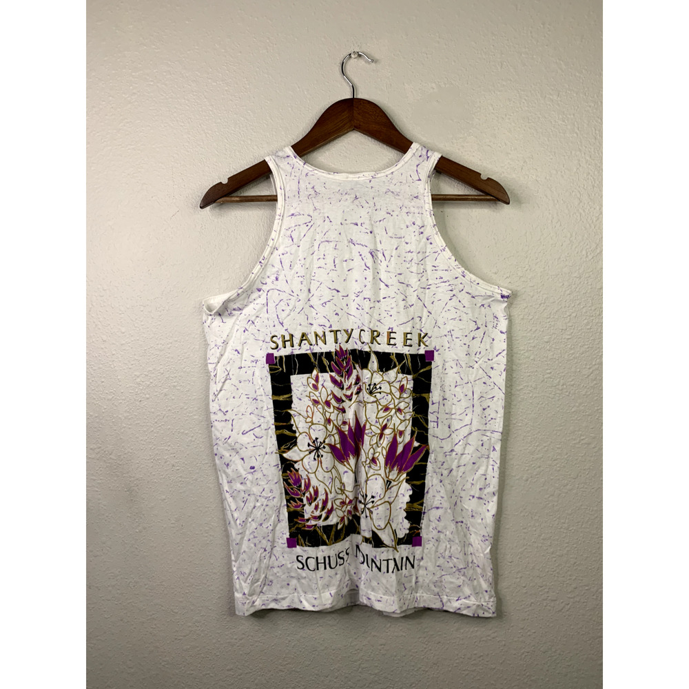 Vintage Schuss Mountain Shirt Shanty Creek Tee Signal Tank Top 1992 VTG Medium